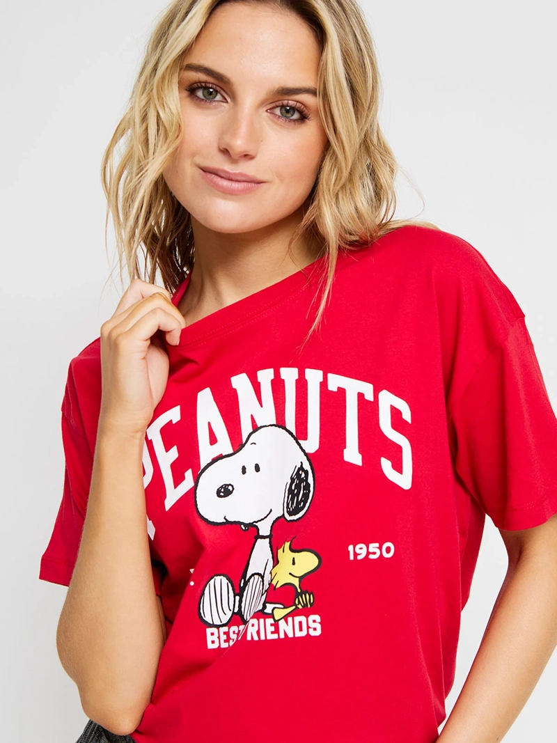 POLERA MUJER INDEX ALGODÓN MANGA CORTA SNOOPY - 3