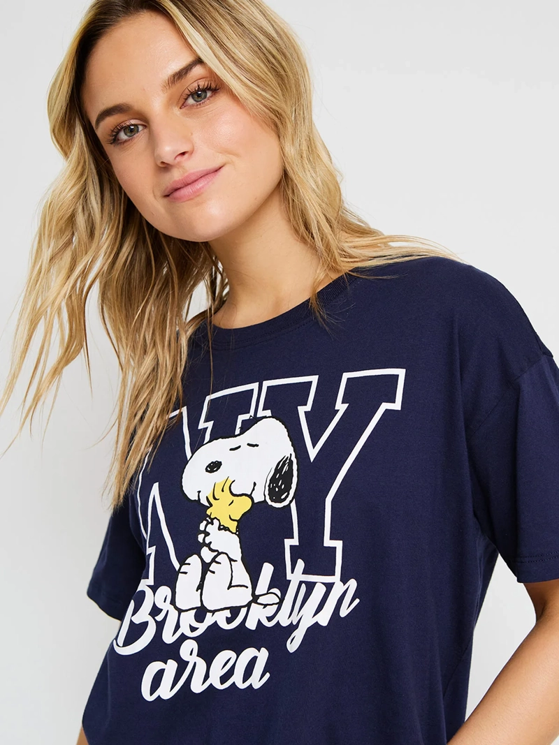 POLERA MUJER INDEX ALGODÓN MANGA CORTA SNOOPY - 3