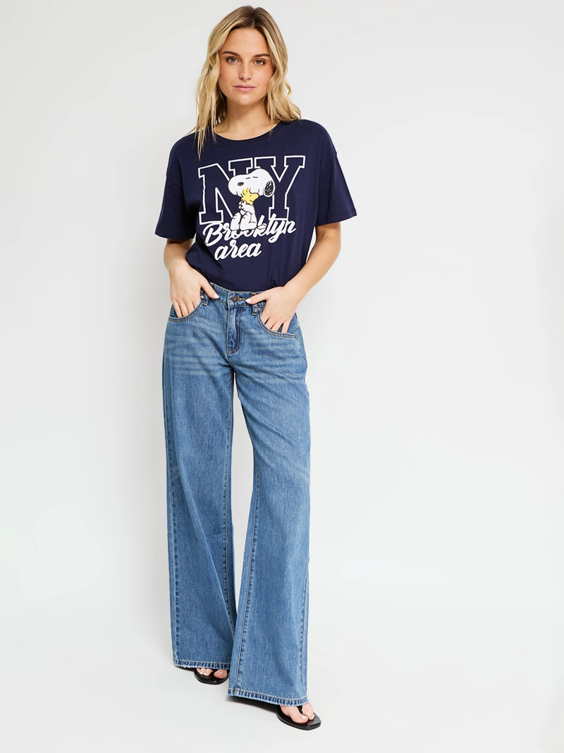 POLERA MUJER INDEX ALGODÓN MANGA CORTA SNOOPY - 4
