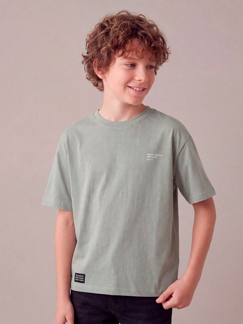 POLERA NIÑO CLOUDBREAK MANGA CORTA REGULAR FIT ALGODÓN - 1