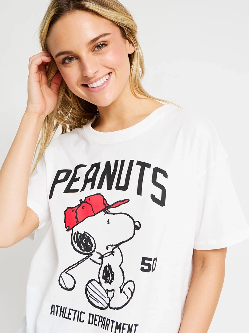 POLERA MUJER INDEX ALGODÓN MANGA CORTA SNOOPY - 3