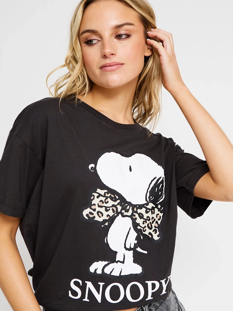 POLERA MUJER INDEX ALGODÓN MANGA CORTA SNOOPY - 3
