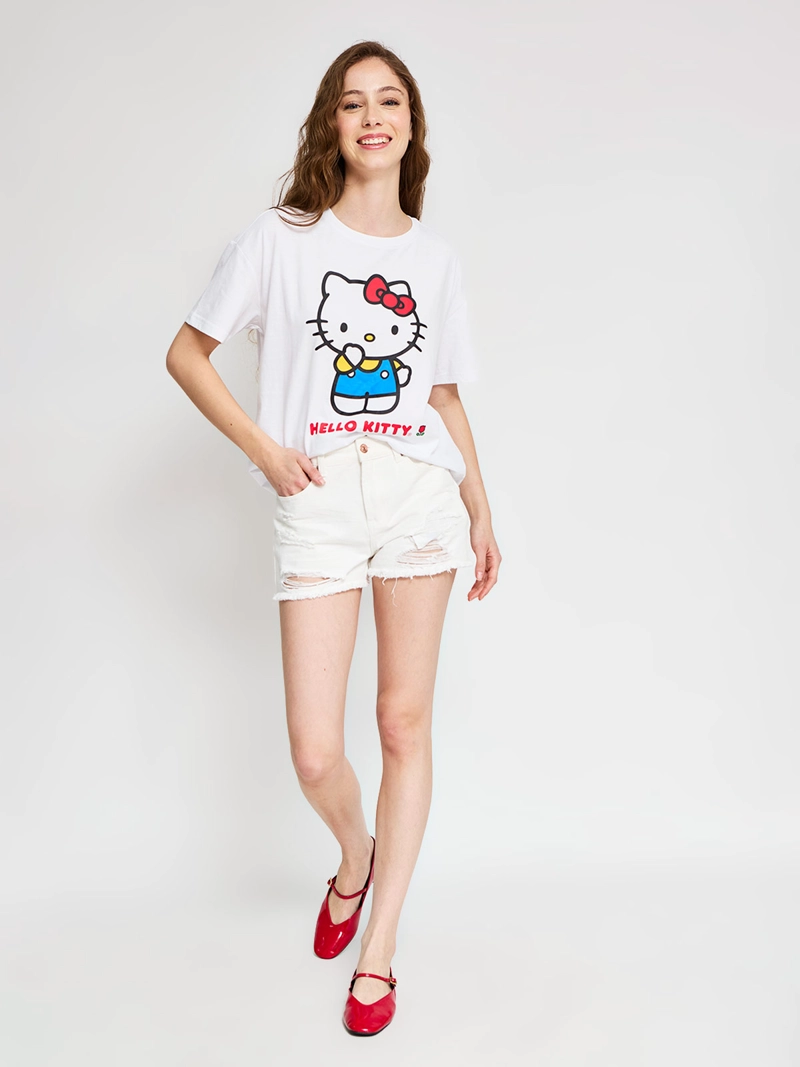 POLERA MUJER INDEX ALGODÓN MANGA CORTA HELLO KITTY - 4