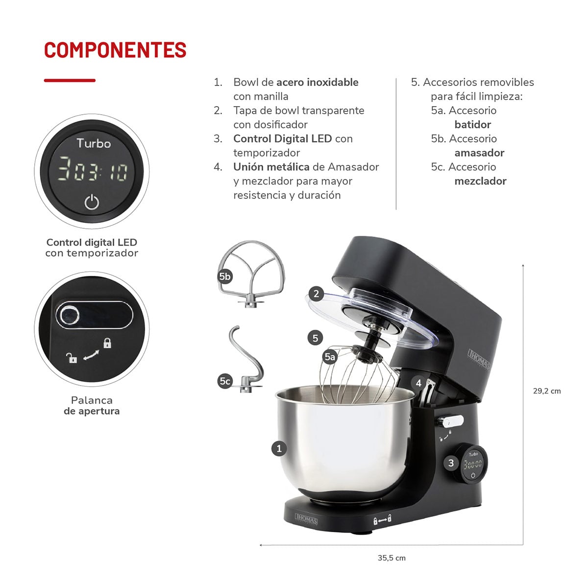 BATIDORA THOMAS PLANETARY TH-915PND - 6