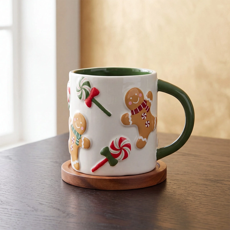 MUG RIPLEY HOME GINGER PALETA MARRÓN/BLANCO - 1
