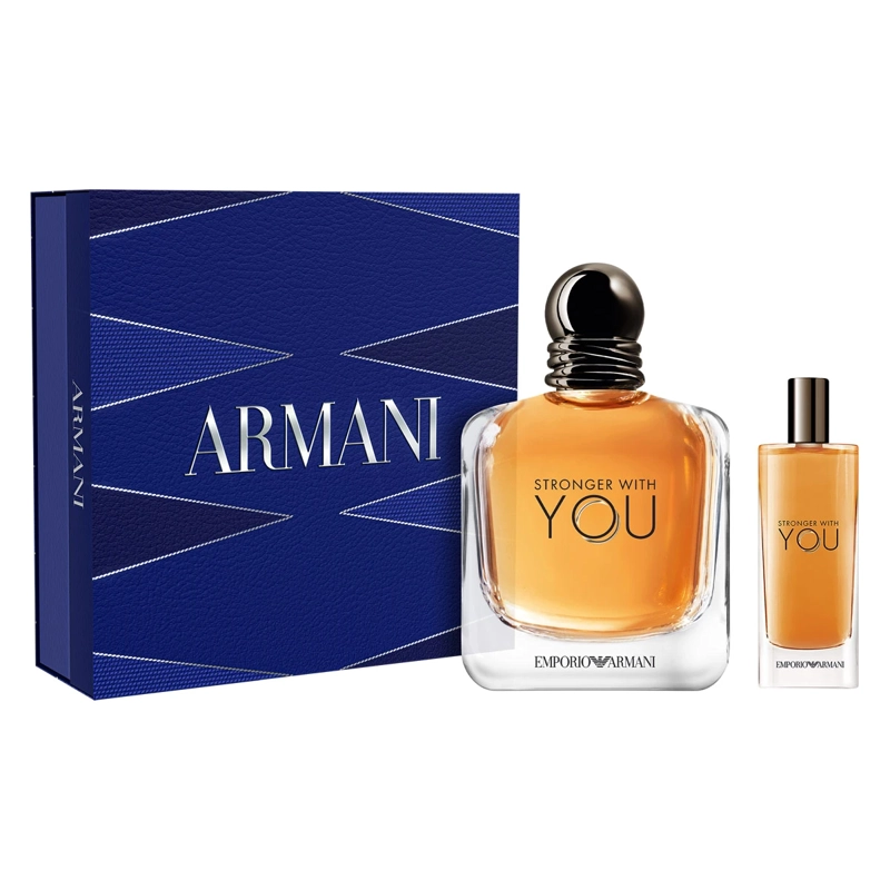 SET PERFUME HOMBRE GIORGIO ARMANI STRONGER WITH YOU EDT 100ML+15ML - 2
