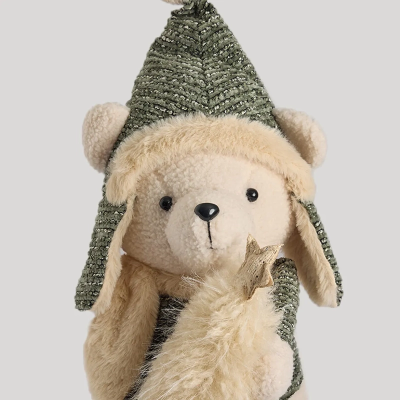 ADORNO NAVIDEÑO RIPLEY HOME NORDIC XMAS PELUCHE OSO CON ÁRBOL - 2