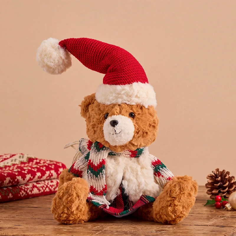 ADORNO NAVIDEÑO RIPLEY HOME TEDDY OSITA ESCOCES VESTIDO - 1