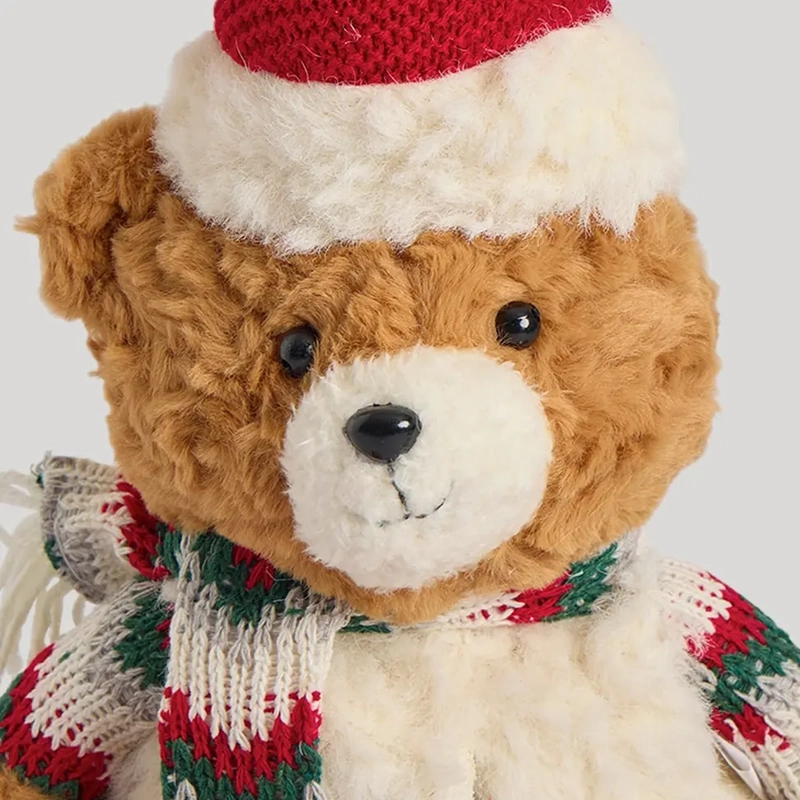 ADORNO NAVIDEÑO RIPLEY HOME TEDDY OSITA ESCOCES VESTIDO - 3