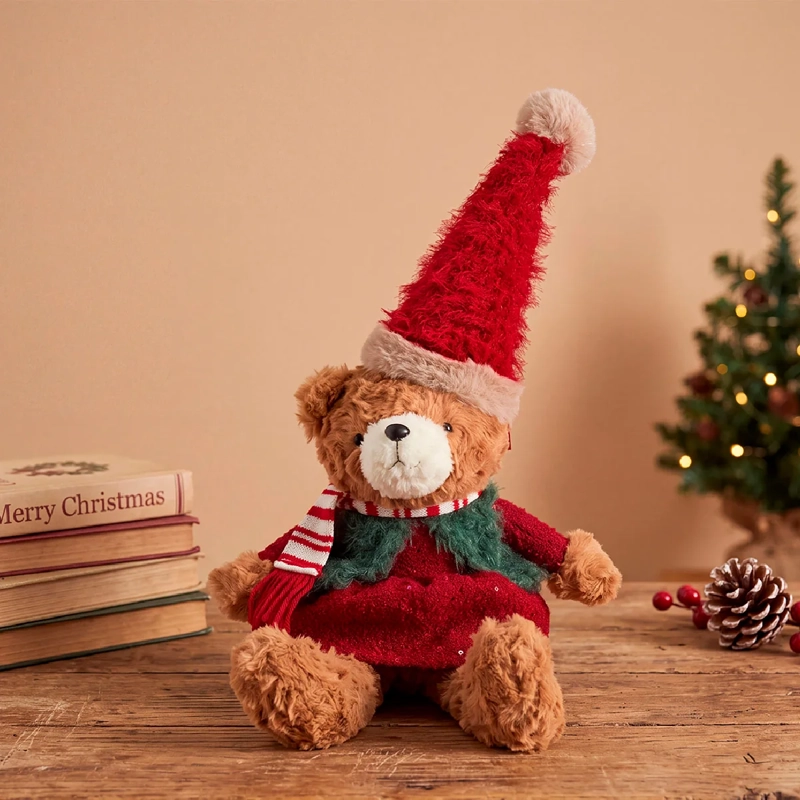 ADORNO NAVIDEÑO RIPLEY HOME TEDDY OSITA VESTIDO ROJO - 1