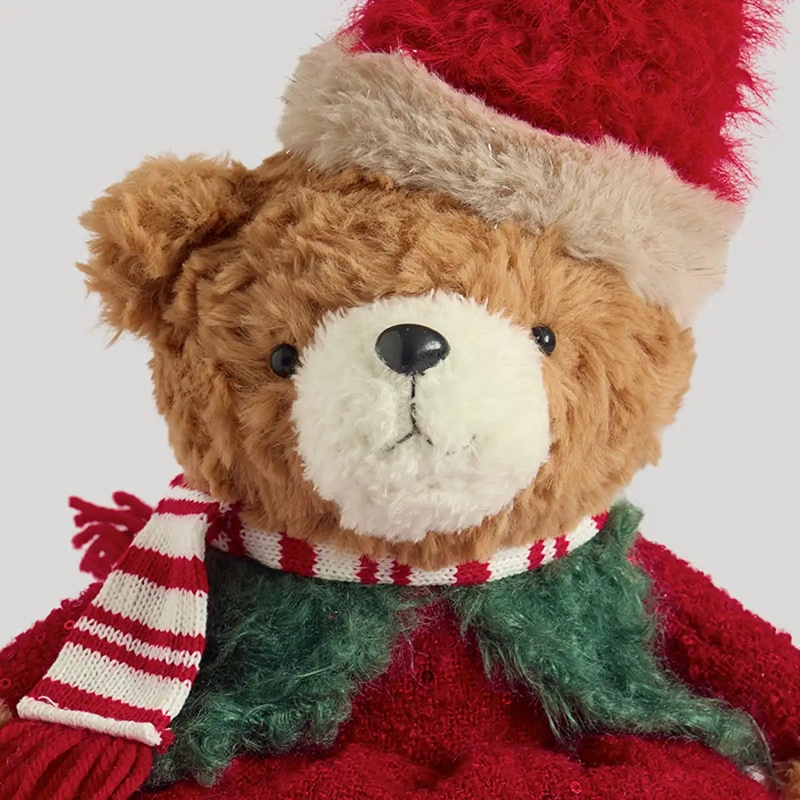ADORNO NAVIDEÑO RIPLEY HOME TEDDY OSITA VESTIDO ROJO - 3