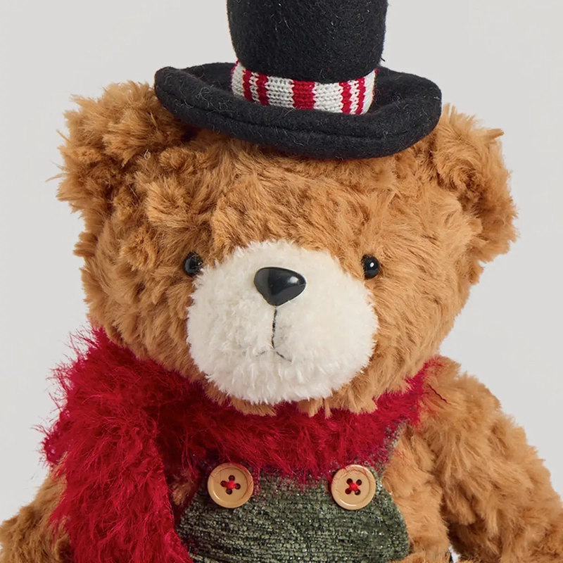 ADORNO NAVIDEÑO RIPLEY HOME TEDDY OSITO OVEROL VERDE - 3