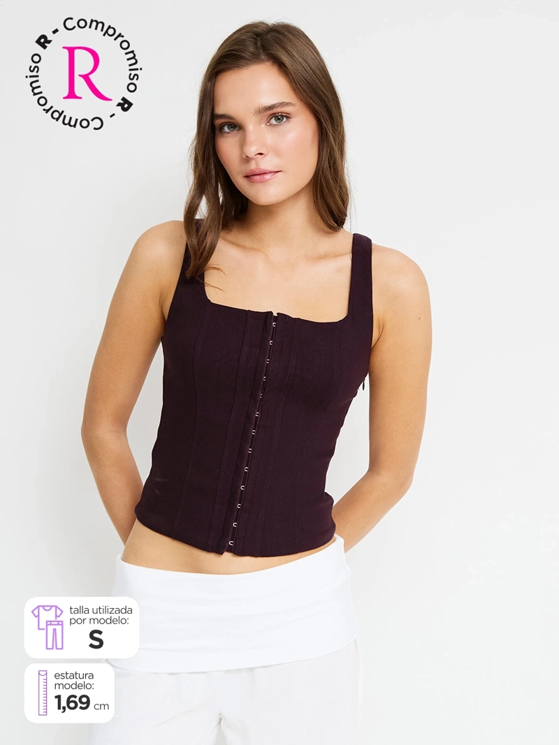 BLUSA MUJER INDEX ESCOTE RECTO SIN MANGAS - 1