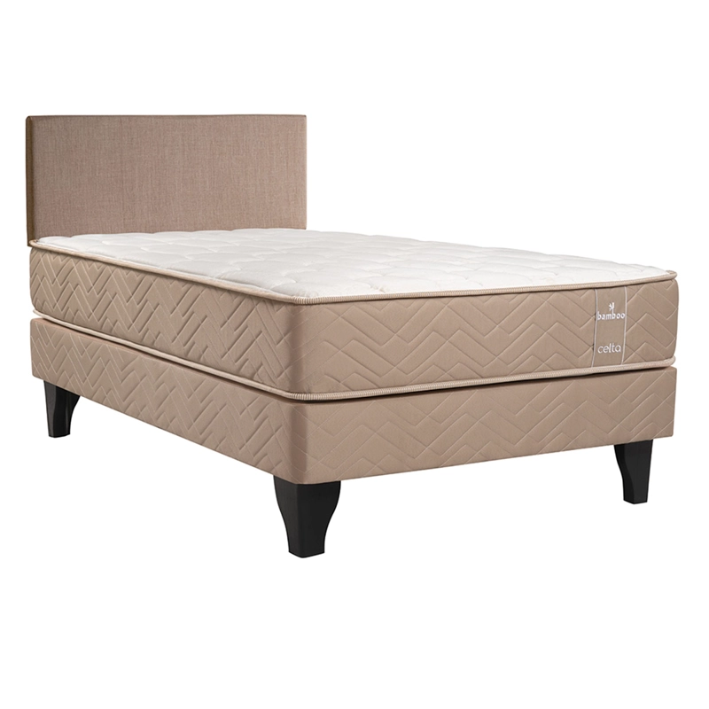 CAMA EUROPEA CELTA BAMBOO 1.5 PLAZAS + RESPALDO - 1