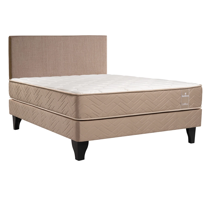 CAMA EUROPEA CELTA BAMBOO 2 PLAZAS + RESPALDO - 1