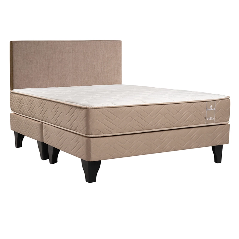 CAMA EUROPEA CELTA BAMBOO 2 PLAZAS B/D + RESPALDO - 1