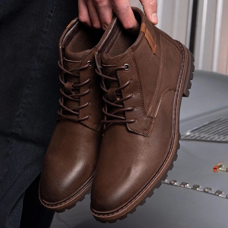 BOTINES HOMBRE CARDINALE CAFÉ ANDORRA CUERO - 4