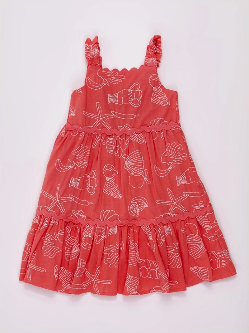 VESTIDO NIÑA HARVEST ALGODÓN BORDADO