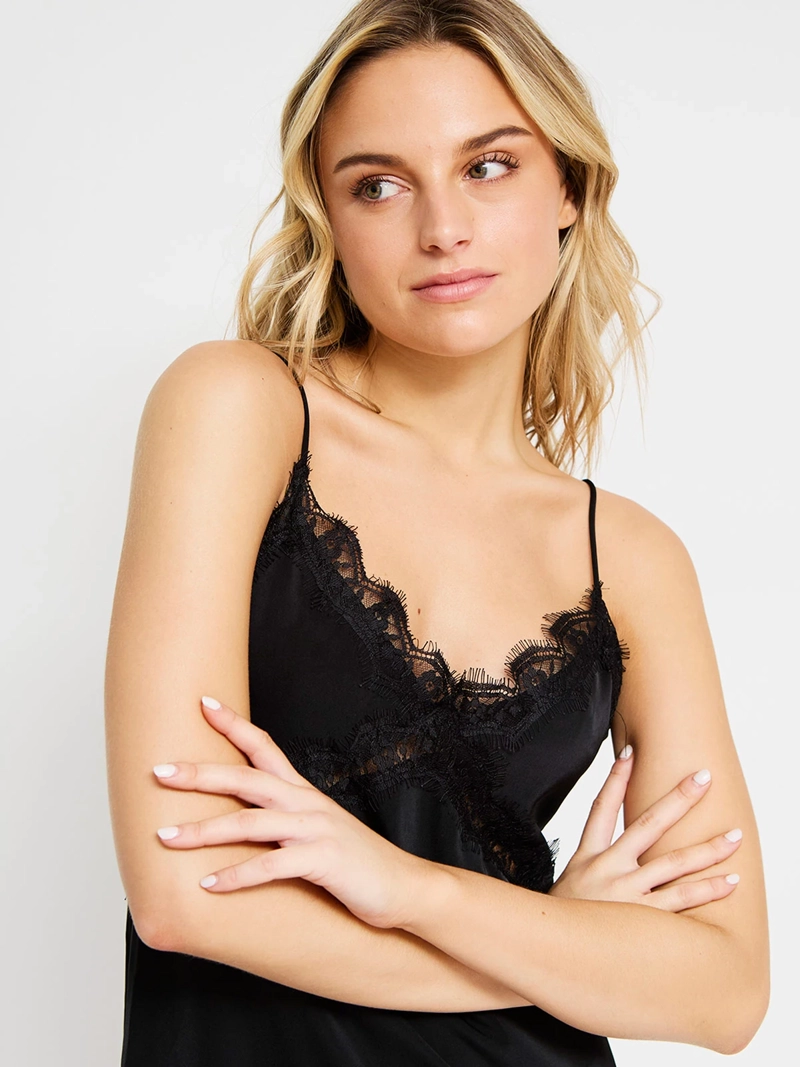 BLUSA MUJER INDEX SIN MANGAS SATÍN - 3