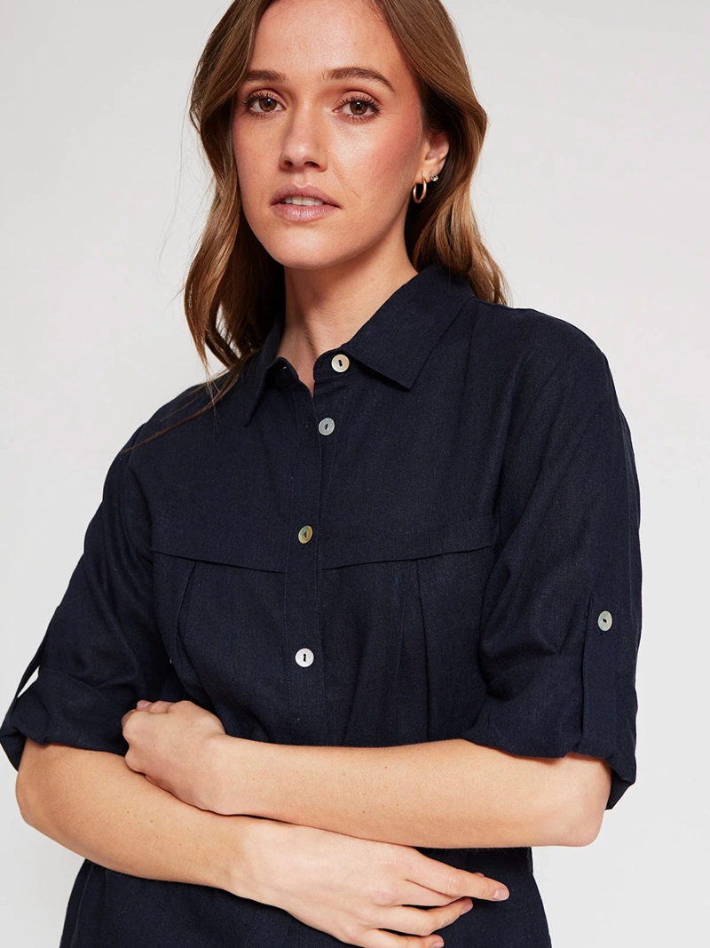 BLUSA MUJER REGATTA LINO MANGA 3/4 - 3