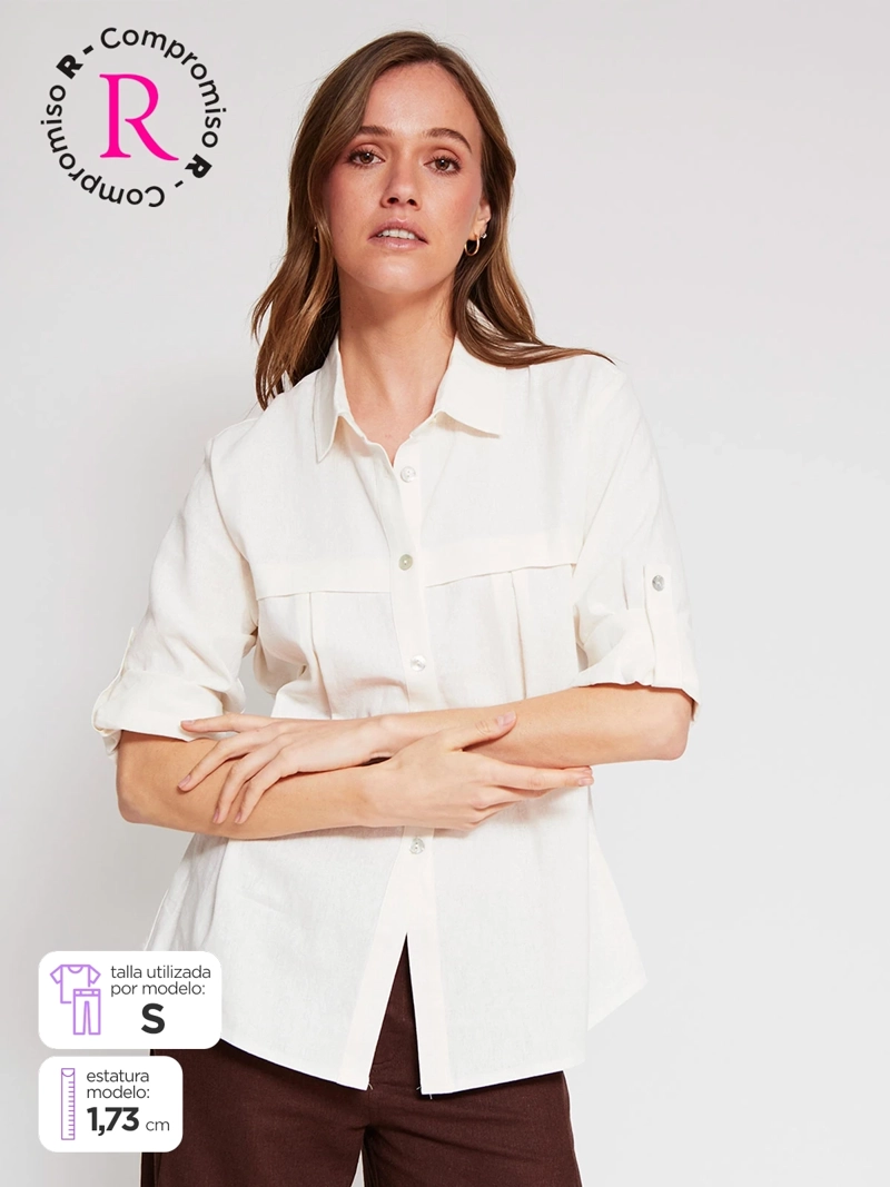 BLUSA MUJER REGATTA LINO MANGA 3/4 - 1