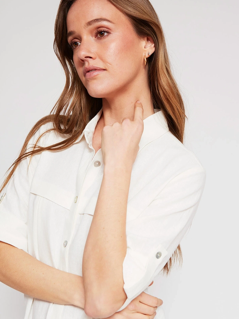 BLUSA MUJER REGATTA LINO MANGA 3/4 - 3