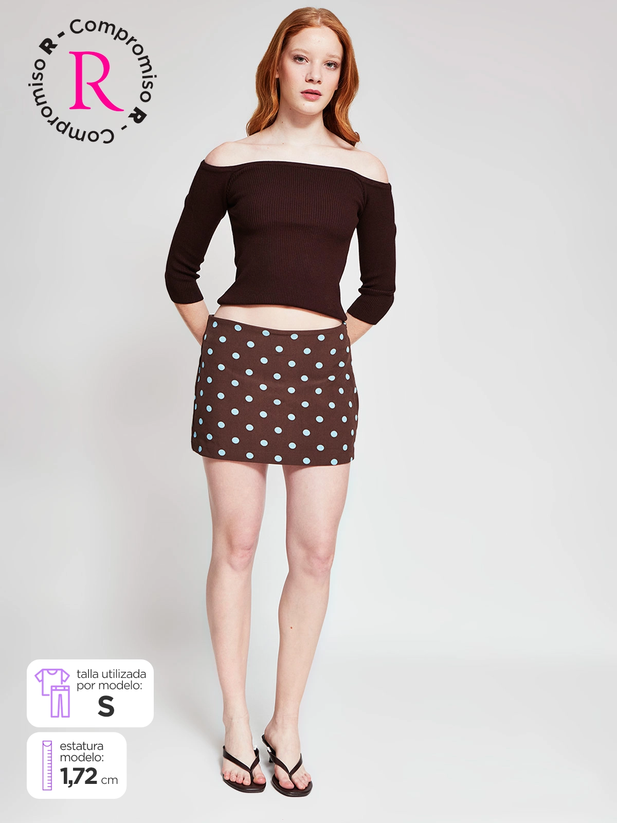 FALDA SHORT MUJER INDEX LUNARES - 1