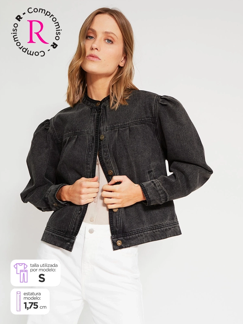 CHAQUETA MUJER TATIENNE ALGODÓN DENIM - 1