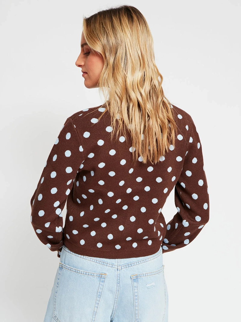 SWEATER MUJER INDEX MANGA LARGA LUNARES - 2