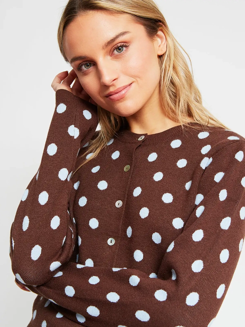 SWEATER MUJER INDEX MANGA LARGA LUNARES - 3