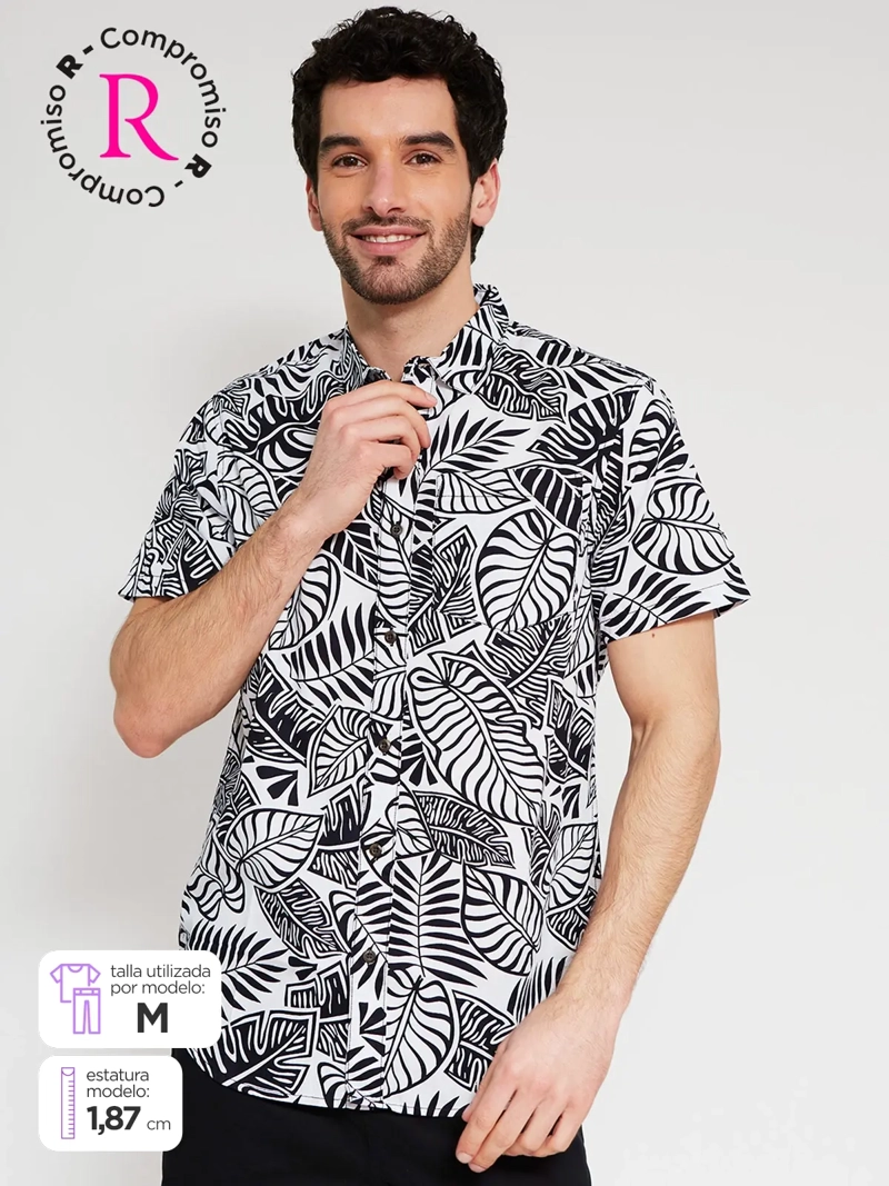 CAMISA HOMBRE CLOUDBREAK ALGODÓN MANGA CORTA PRINT