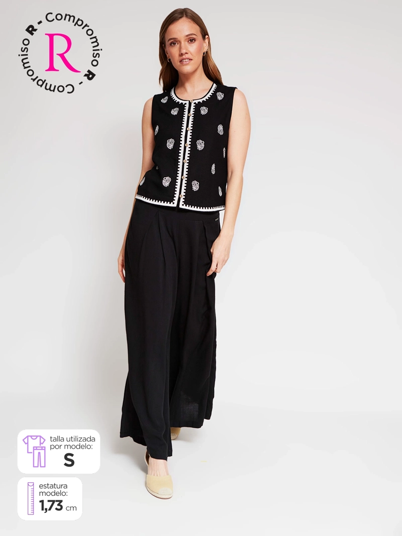 PANTALÓN MUJER TATIENNE PALAZZO LISO