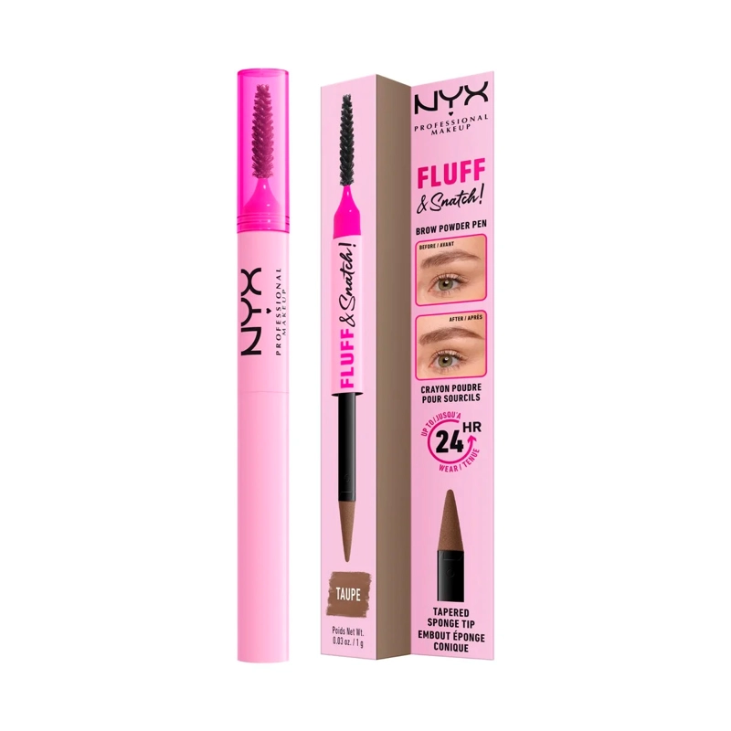 DELINEADOR DE CEJAS NYX FLUFF N SNATCH POWDER PEN 02 TAUPE - 4
