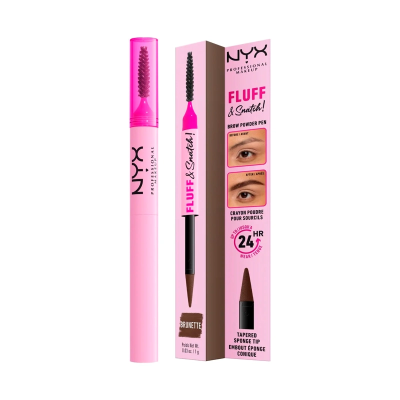 DELINEADOR DE CEJAS NYX FLUFF N SNATCH POWDER PEN 06 BRUNETTE - 4