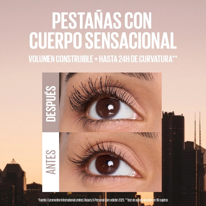 MÁSCARA DE PESTAÑAS MAYBELLINE LASH SENSATIONAL VERY BLACK WHS - 4