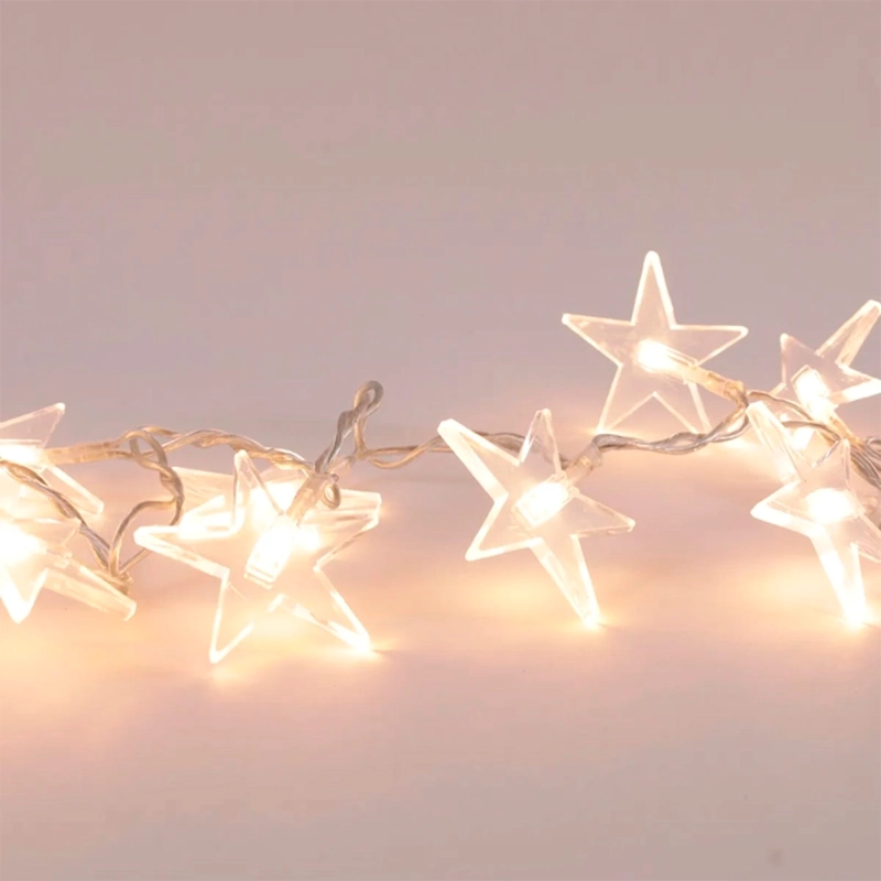 LUCES NAVIDEÑAS RIPLEY HOME 20 LUCES LED ESTRELLA PLANA BLANCO - 2