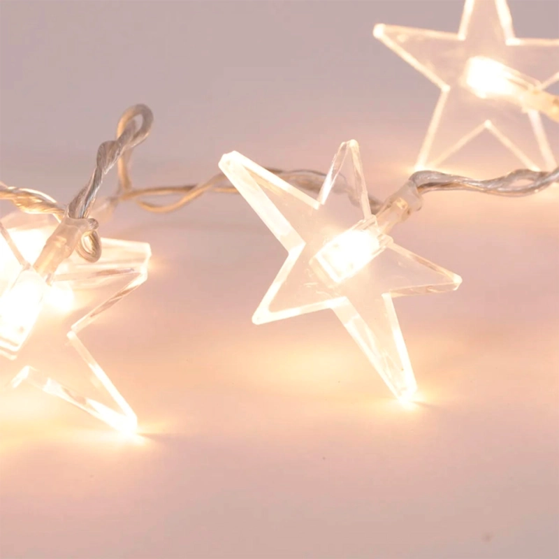 LUCES NAVIDEÑAS RIPLEY HOME 20 LUCES LED ESTRELLA PLANA BLANCO - 3