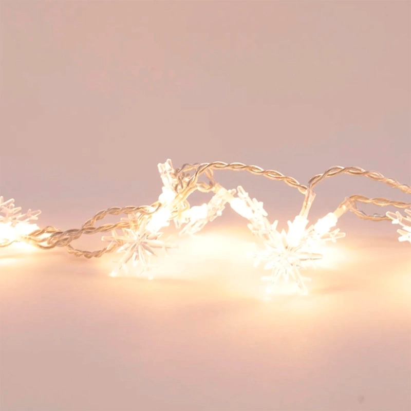 LUCES NAVIDEÑAS RIPLEY HOME 20 LUCES LED FIGURA SNOWFLAKE BLANCO - 2