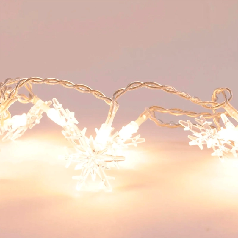 LUCES NAVIDEÑAS RIPLEY HOME 20 LUCES LED FIGURA SNOWFLAKE BLANCO - 3