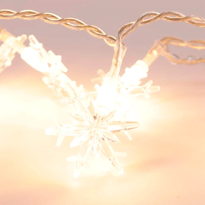 LUCES NAVIDEÑAS RIPLEY HOME 20 LUCES LED FIGURA SNOWFLAKE BLANCO - 4