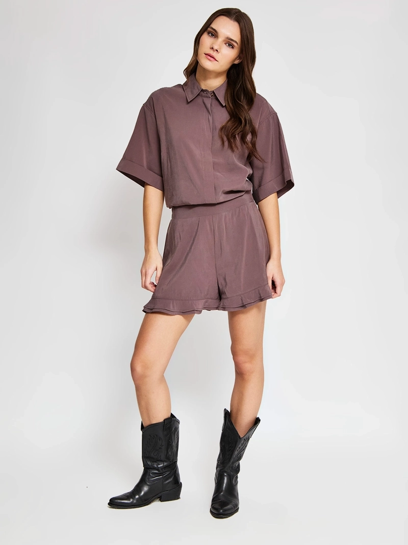 BLUSA MUJER BARBADOS MANGA CORTA FLUIDA - 4