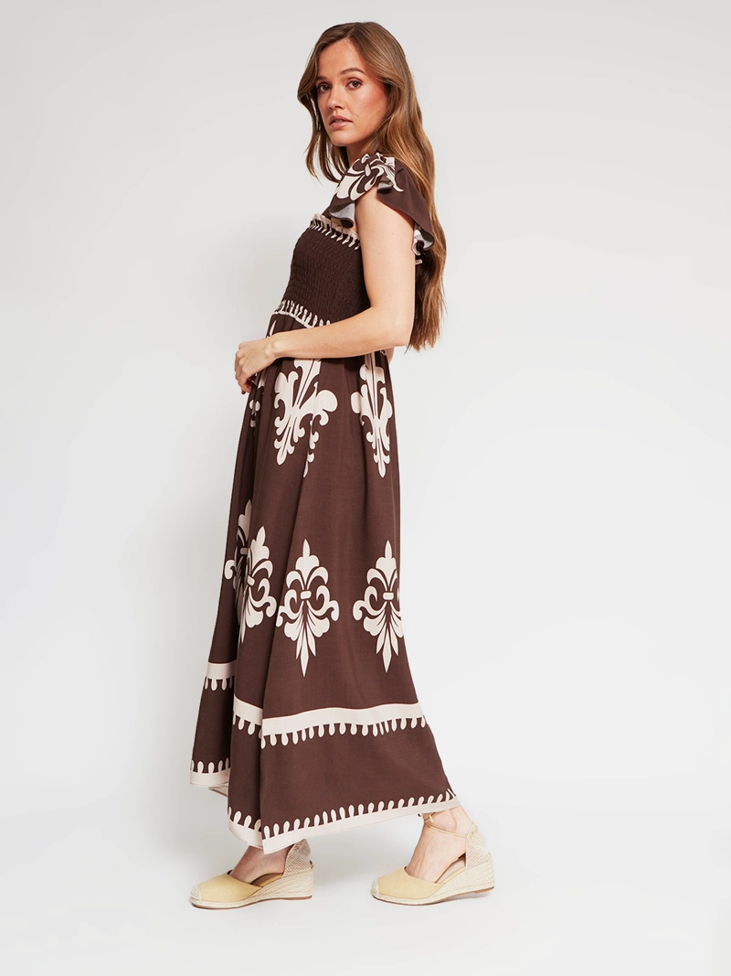 VESTIDO MUJER TATIENNE ESCOTE PANAL MANGA VUELOS - 2