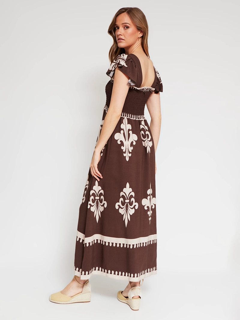 VESTIDO MUJER TATIENNE ESCOTE PANAL MANGA VUELOS - 3