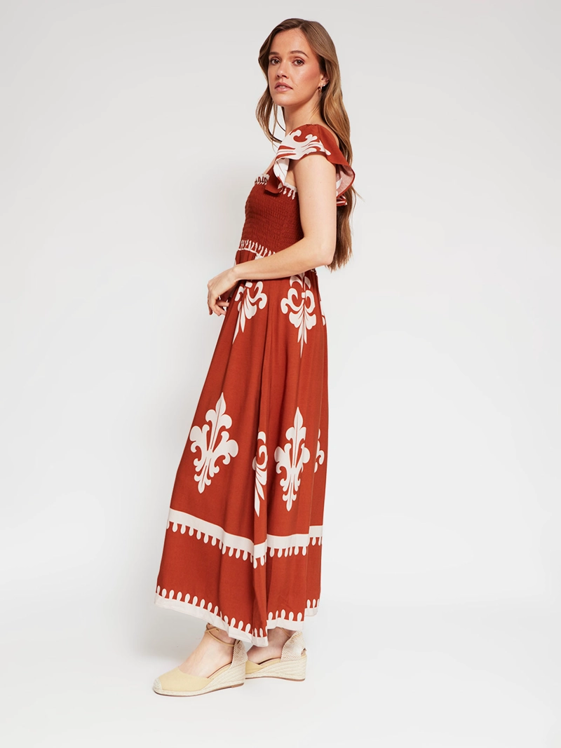 VESTIDO MUJER TATIENNE ESCOTE PANAL MANGA VUELOS - 2