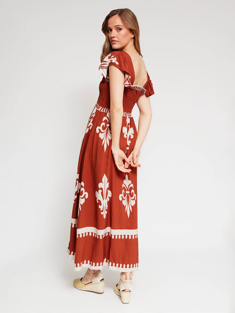 VESTIDO MUJER TATIENNE ESCOTE PANAL MANGA VUELOS - 3