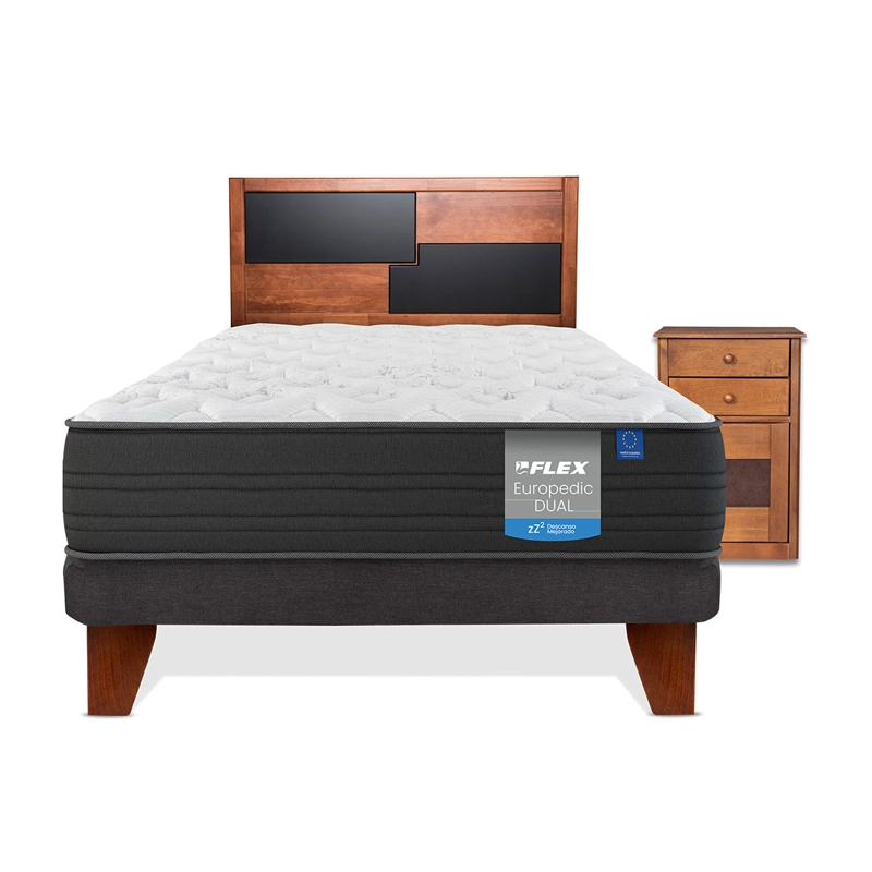 JUEGO DE DORMITORIO FLEX CAMA EUROPEA EUROPEDIC 1.5 PLAZAS + SET COLONIA - 2