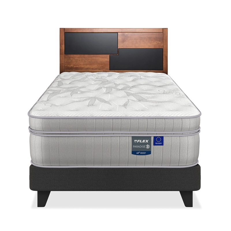 JUEGO DE DORMITORIO FLEX CAMA EUROPEA PARADISE 1.5 PLAZAS + RESPALDO COLONIA - 2
