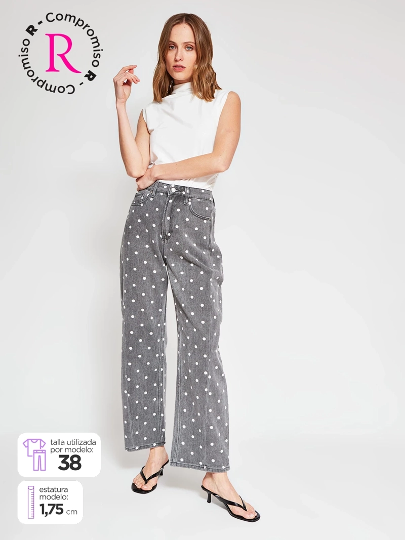 JEANS MUJER MARQUIS ALGODÓN LUNARES - 1