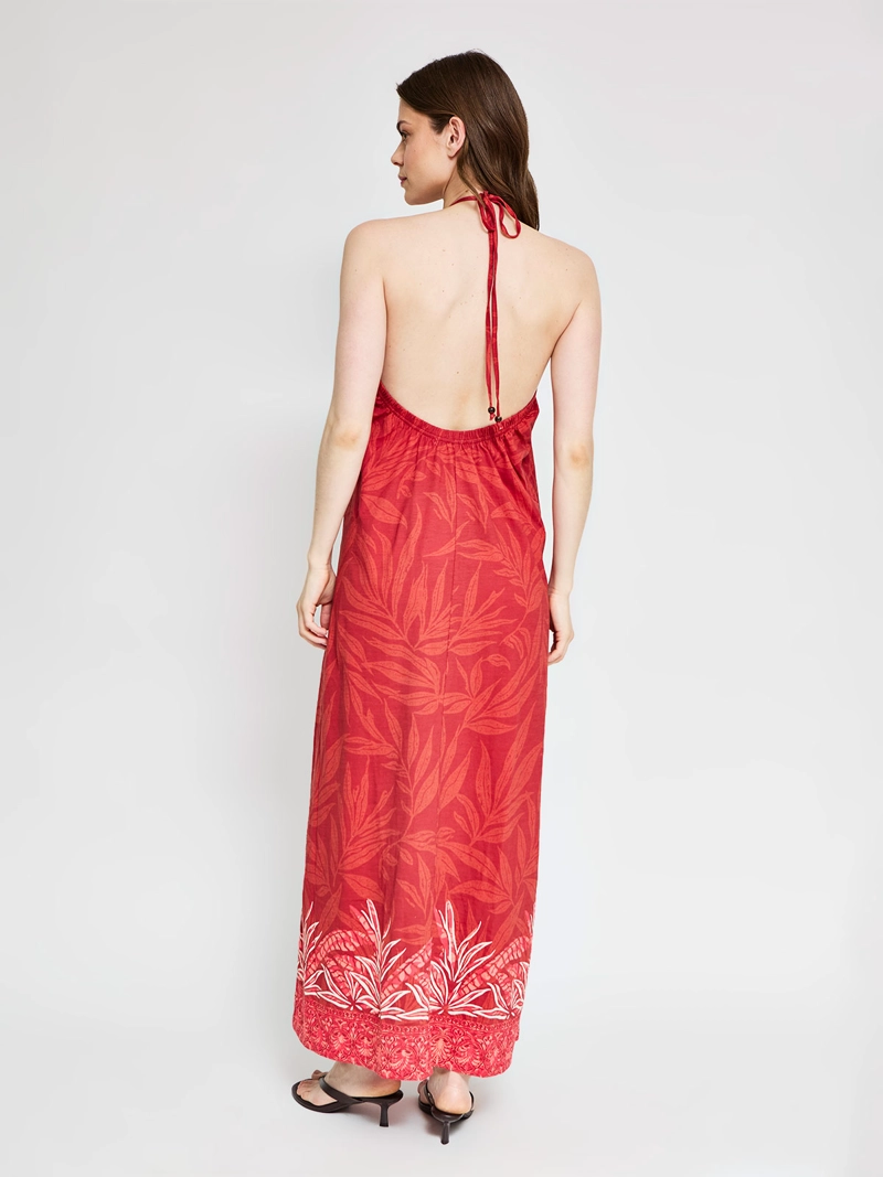 VESTIDO MUJER MARQUIS ALGODÓN ORGÁNICO LARGO HALTER - 3