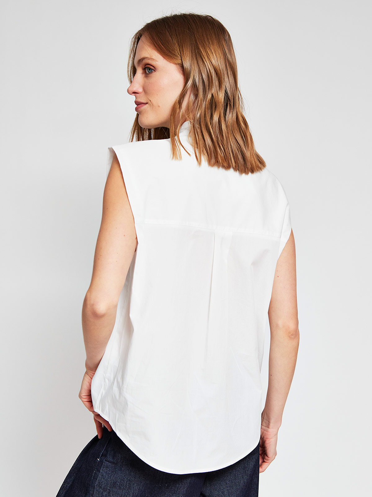 BLUSA MUJER MARQUIS ALGODÓN LAZO CUELLO - 3